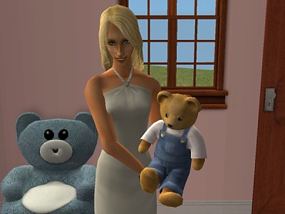 Dina brings Kim her bear.