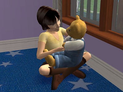 Kara plays with Curtis.