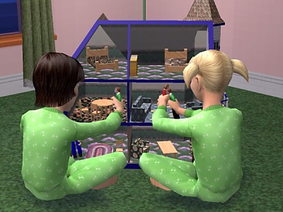 Kara and Kim doing their favorite thing.