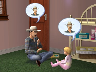Kim learns to talk.