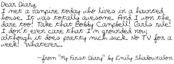Quote from Emily Shadowtalon's First Diary